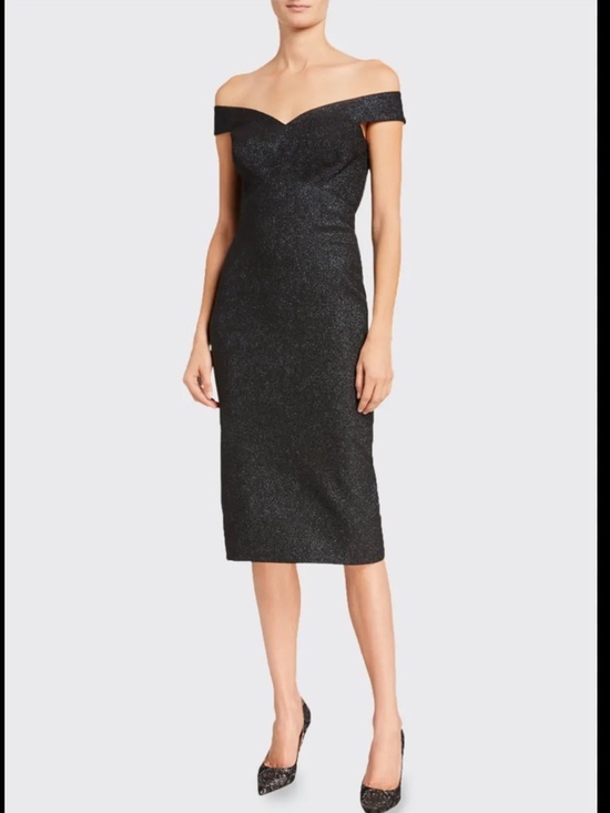 Zac Posen Dresses & Skirts - NTW Designer Zac Posen jacquard black cocktail dress blouson top peplum back 8